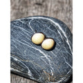 Cream Cabochon Stud Earrings Sterling Silver Ivory Color Dome Round Boho