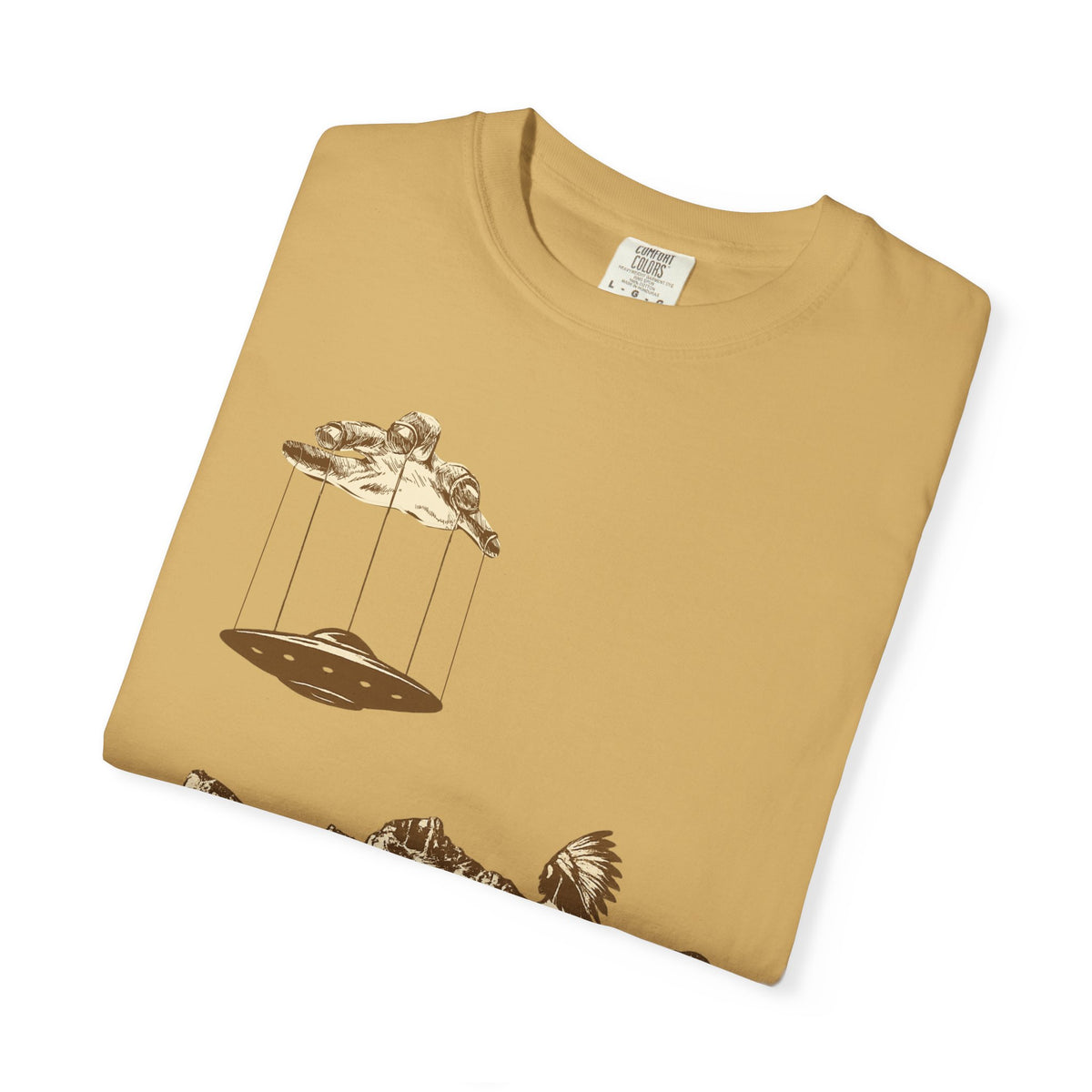 T-Shirt Indian Desert UFO Hand Puppet Design
