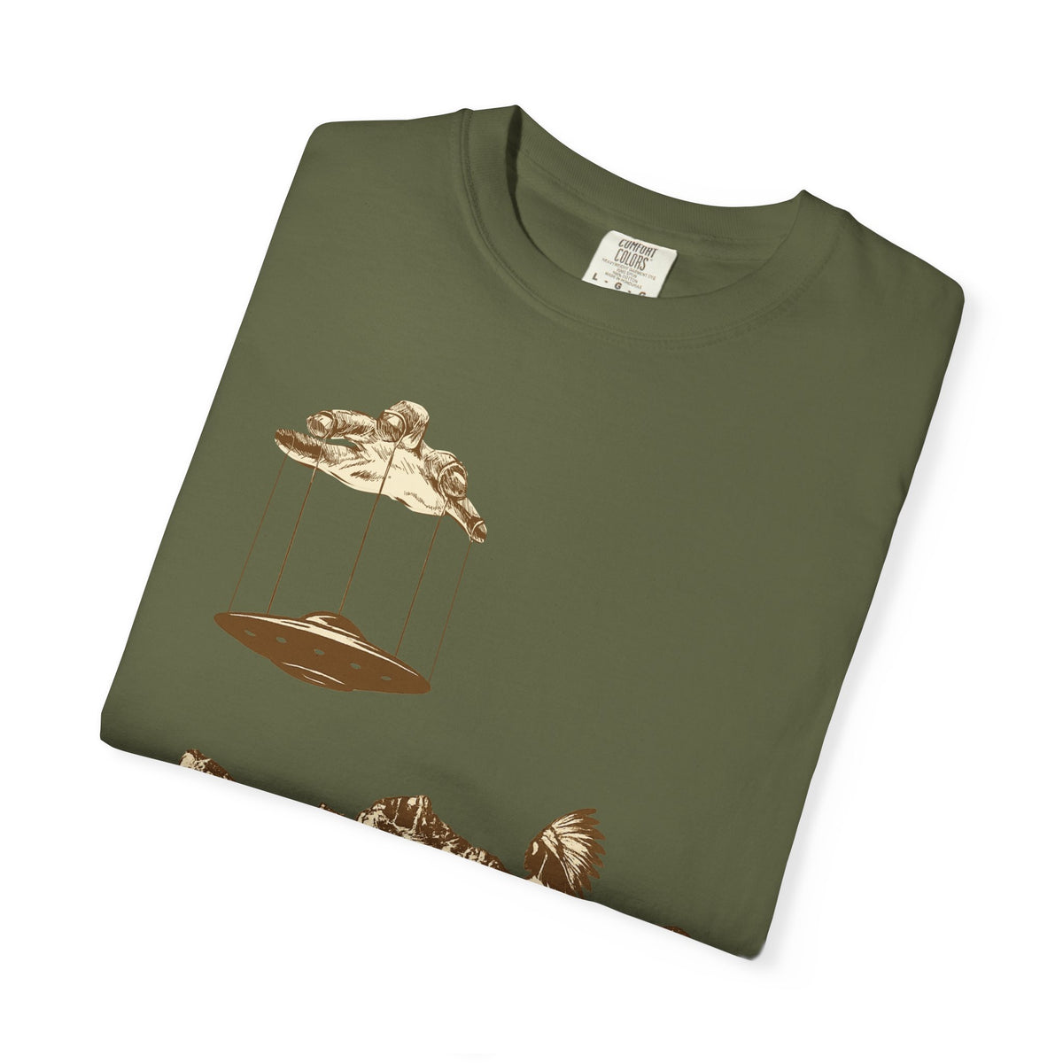 T-Shirt Indian Desert UFO Hand Puppet Design