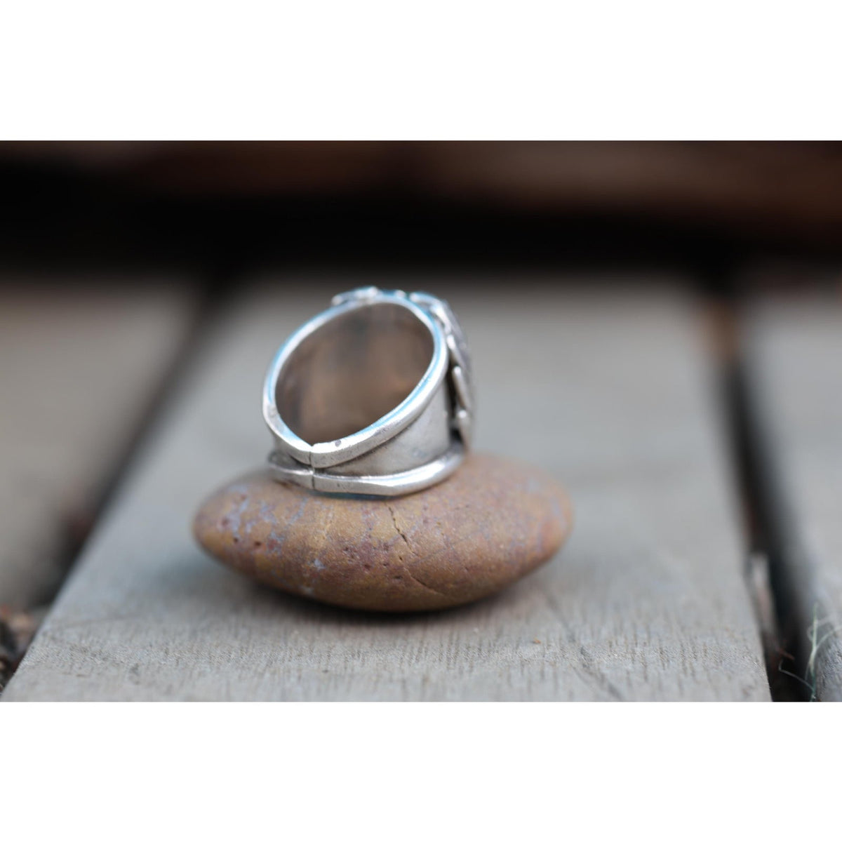 Vintage Southwest Sterling Silver Turquoise Leaf Ring Size 10.25 | Heavy 15.6g Men’s Ring | Navajo Style Split Shank | Hand Carved Leaves