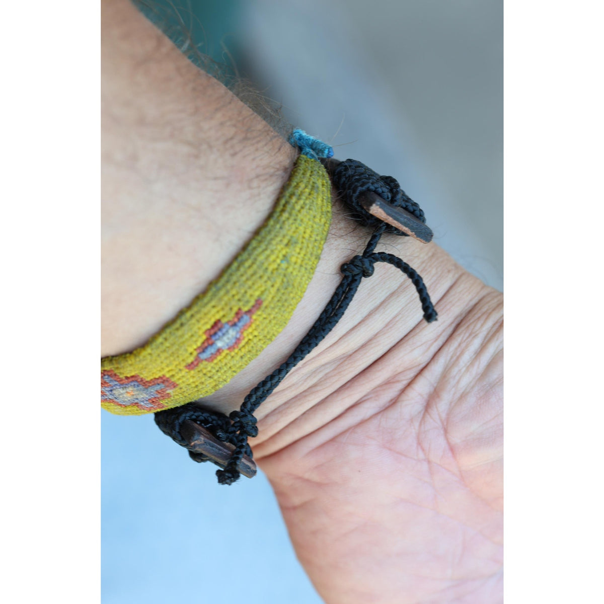 Leather Turquoise Cuff Bracelet | Handmade Adjustable |Hand Dyed Leather | Southwest Boho Stacking | Kingman Turquoise