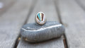 Signed Zuni Sterling Silver Multistone Inlay Ring Size 9 | Turquoise Jet Shell Mother Pearl