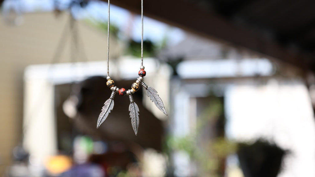 Sterling Silver Feather Necklace | Southwest Style Layering Jewelry