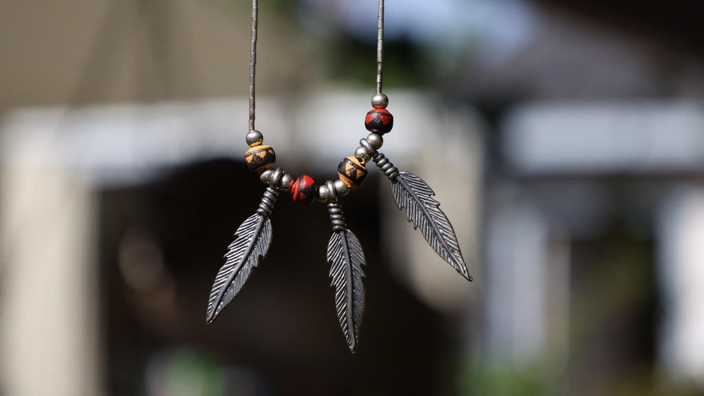 Sterling Silver Feather Necklace | Southwest Style Layering Jewelry