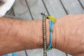 Rhodonite Bead Wrap Bracelet Sunburst Concho Southwestern