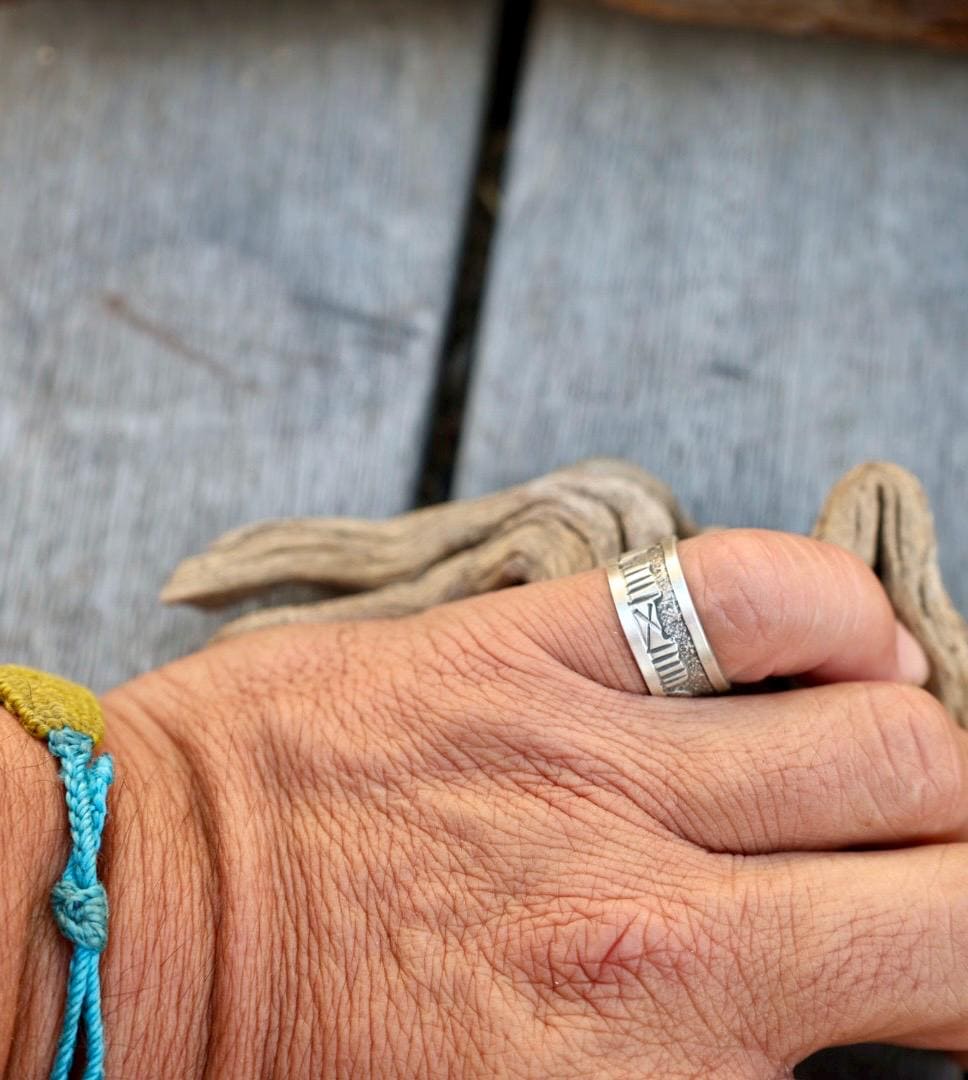 Elaine Becenti Navajo Storyteller Ring Sterling Silver Size 10 Signed