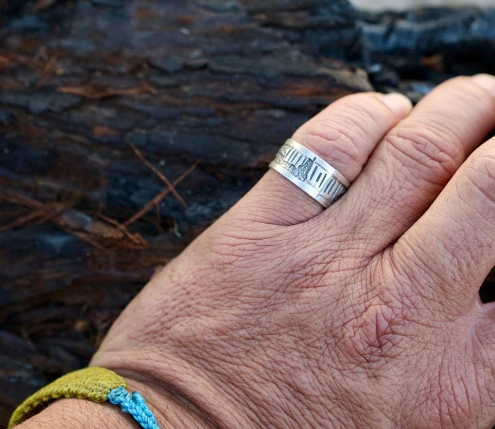 Elaine Becenti Navajo Storyteller Ring Sterling Silver Size 10 Signed