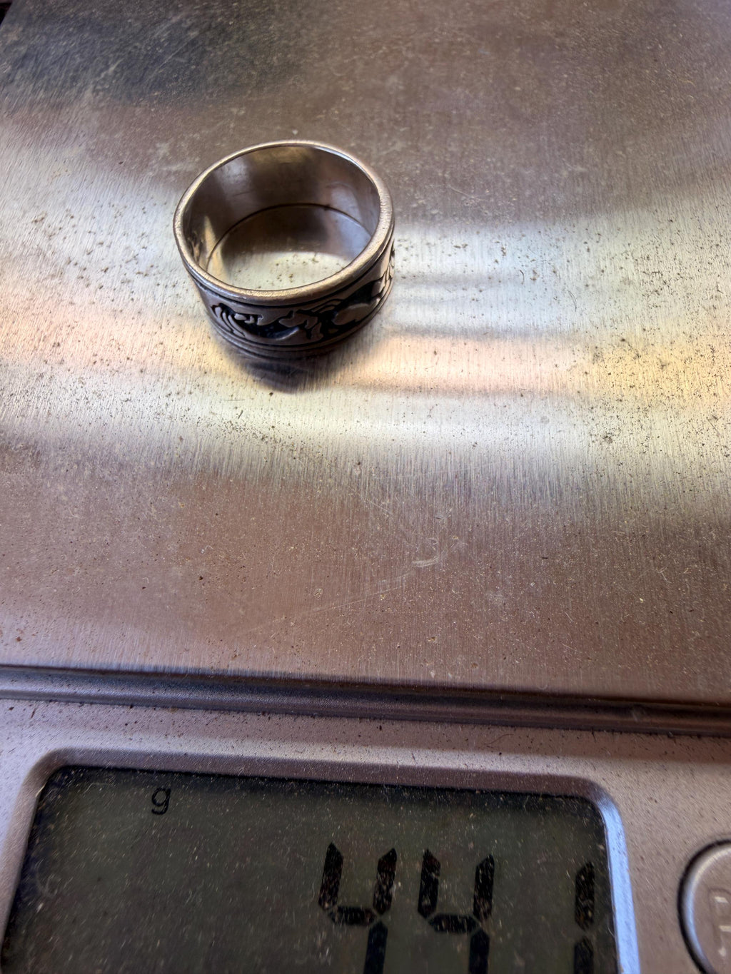 Kokopelli band Sterling Silver Southwest Band Ring Signed Size 6.5