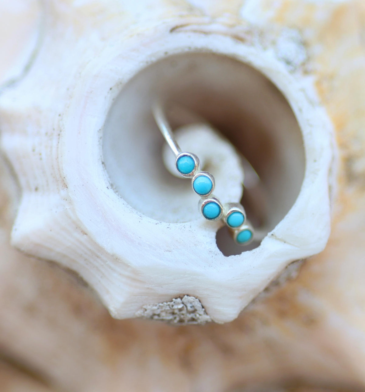 Sterling Silver Southwest Stacking Ring, Turquoise, Onyx, Carnelian Cabochon Band