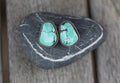 Spiderweb Turquoise Stud Earrings | Navajo Signed Sterling Silver | Artie Yellowhorse Authentic | Native American